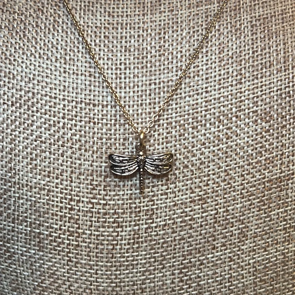 Golden Dragon Fly Necklace - Picture 5 of 7